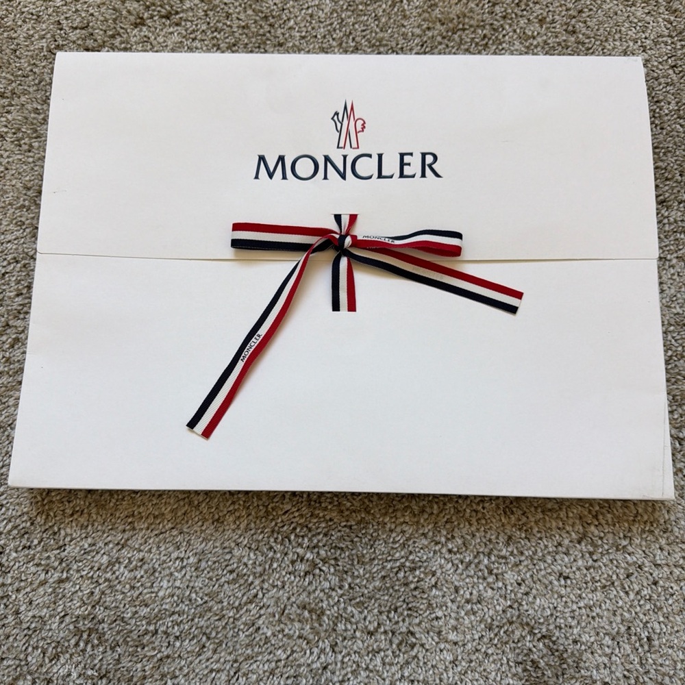 Moncler White Gift Box with Ribbon 15” x 11” aprox